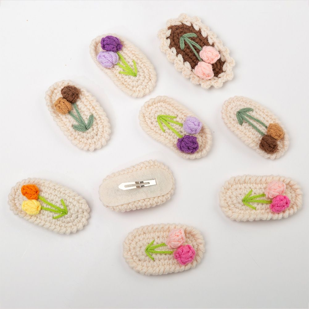 Floral Crochet Hair Clips For Kids BB Barrette Girls Crochet Hair Clips  From Caiyuanguangjin2020, $1.97
